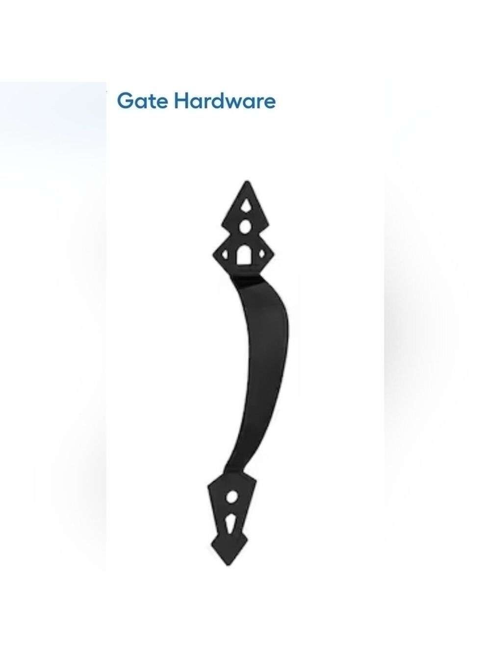 Black Gate Pull Durable Enamel Finish Fence Door Handle NEW 12 inch - Picture 3 of 10